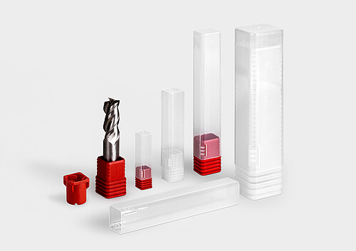 Tube d'emballage TopPack TopPack : un tube d'emballage simple avec embase de fixation courte ou section intérieure télescopique.
